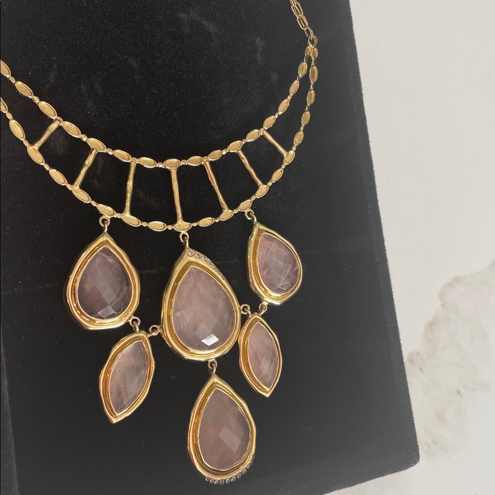 Vintage Melinda Maria rose quartz necklace - Picture 4 of 9